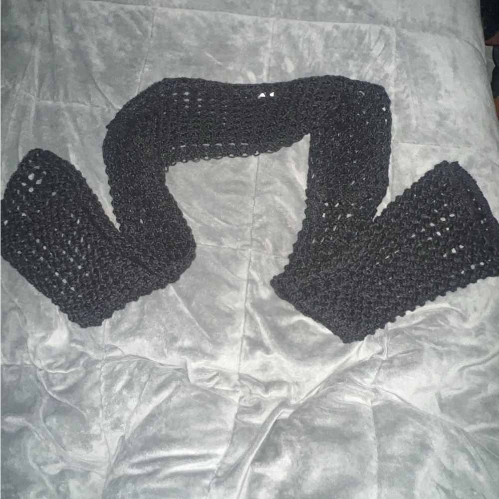 Black Crochet sleeves